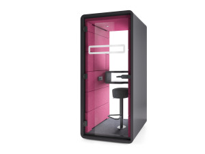 Одноместная акустическая офисная кабина со встроенным освещением