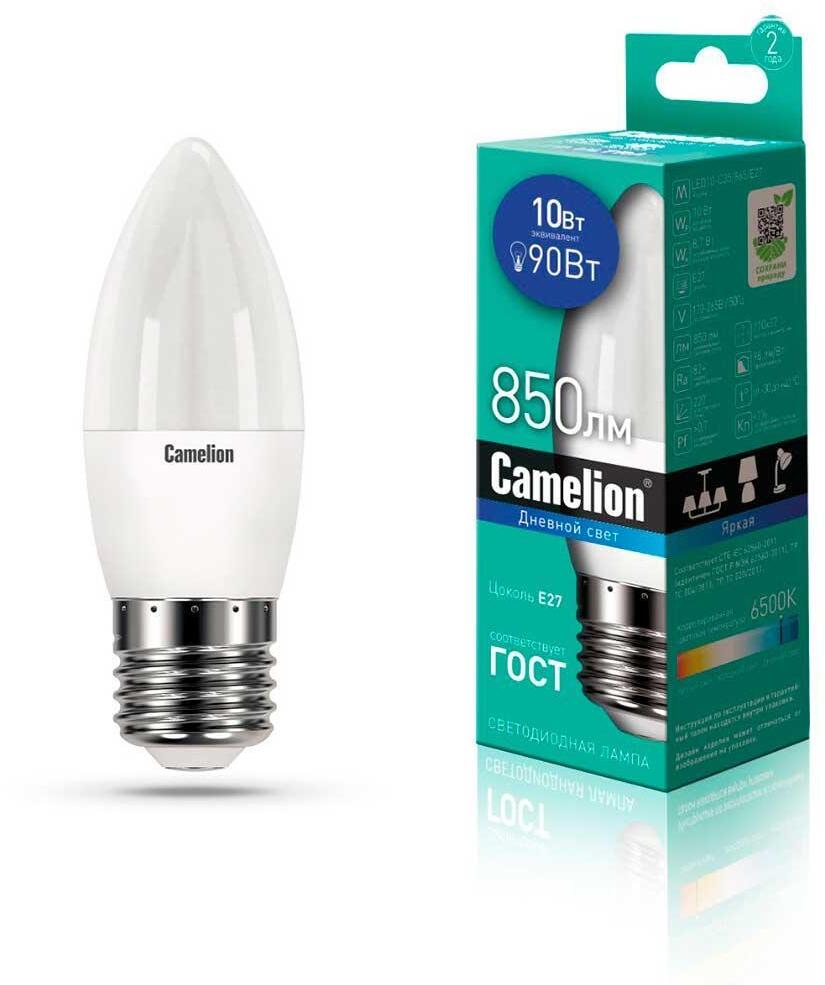 LED10-C35/865/E27 Лампа светодиодная E27 10W 6500K 13564 Camelion