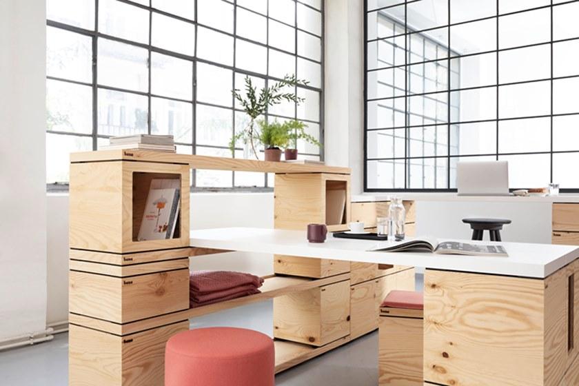 BENE Многофункциональное рабочее место из фанеры для открытого пространства Pixel sun-id-1443529 - Вид №25