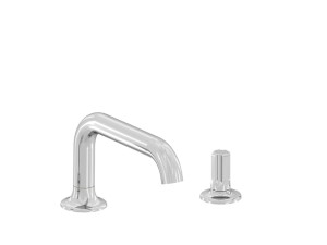 Хромированный латунный однорычажный смеситель для раковины с 2 отверстиями