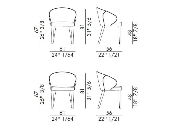 Мягкий тканевый стул с подлокотниками EFORMA Manta ARCH-00035797 - Вид №6