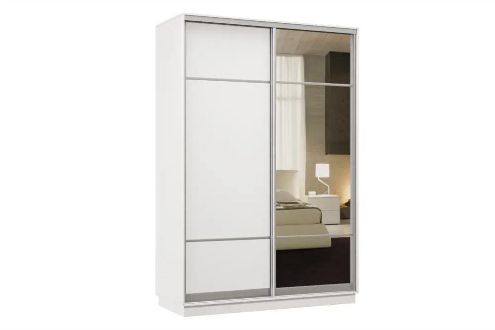 91639401 Шкаф-купе Хочу домой 220x120x45 см 4 полки ЛДСП цвет белый STLM-1076200