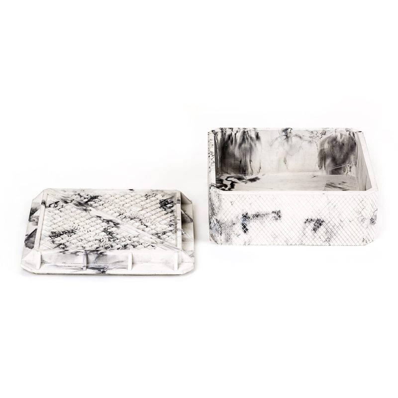 Шкатулка из бетона 28,3х28,3 см серая Cover SELETTI  00-3882483 Серый  - Вид №3