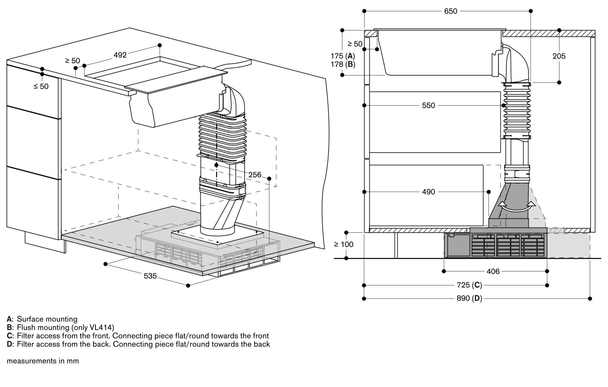 Вытяжка из нержавеющей стали класса A+ GAGGENAU Vario 400 ARCH-00035622 - Вид №7