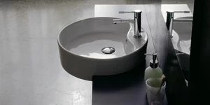 8029/D Полувстраиваемая раковина консольная 50 см белая Scarabeo Thin-Line