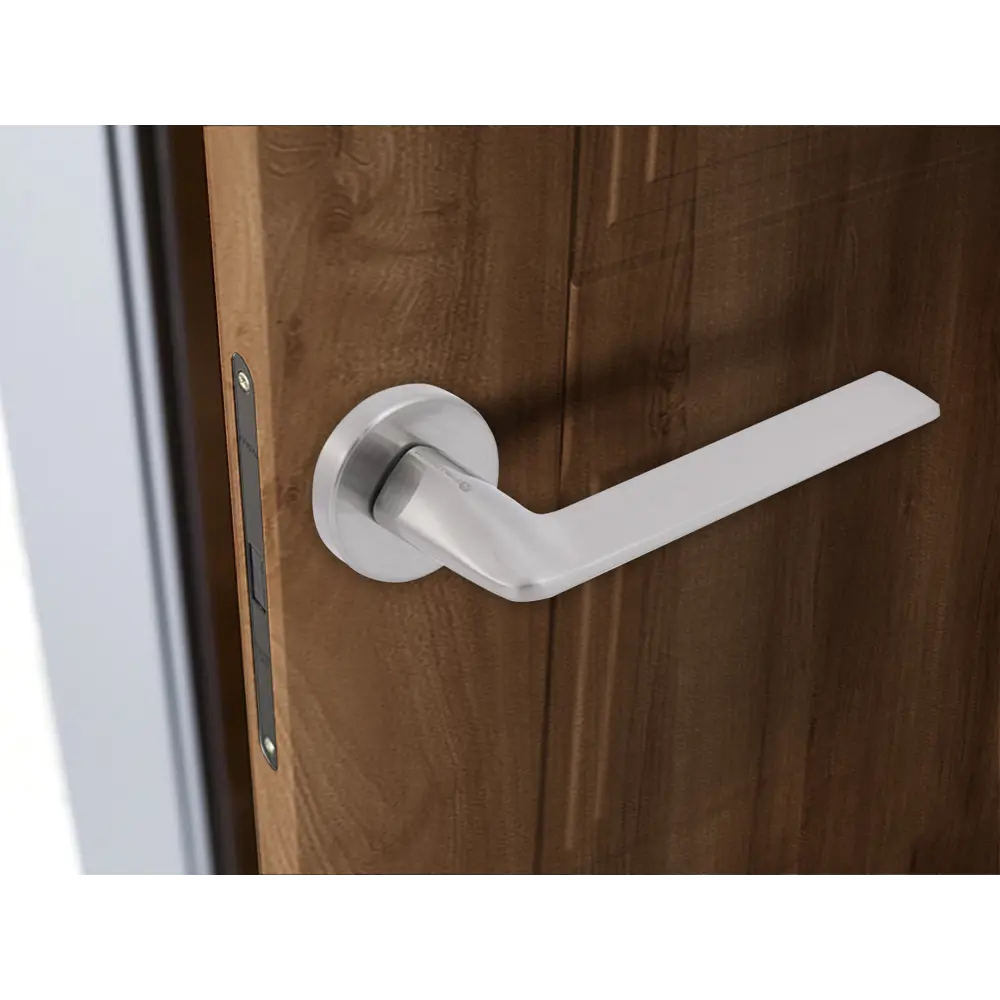 Дверные ручки Palladium Cameria без запирания цвет никель STLM-2112745 - Вид №4