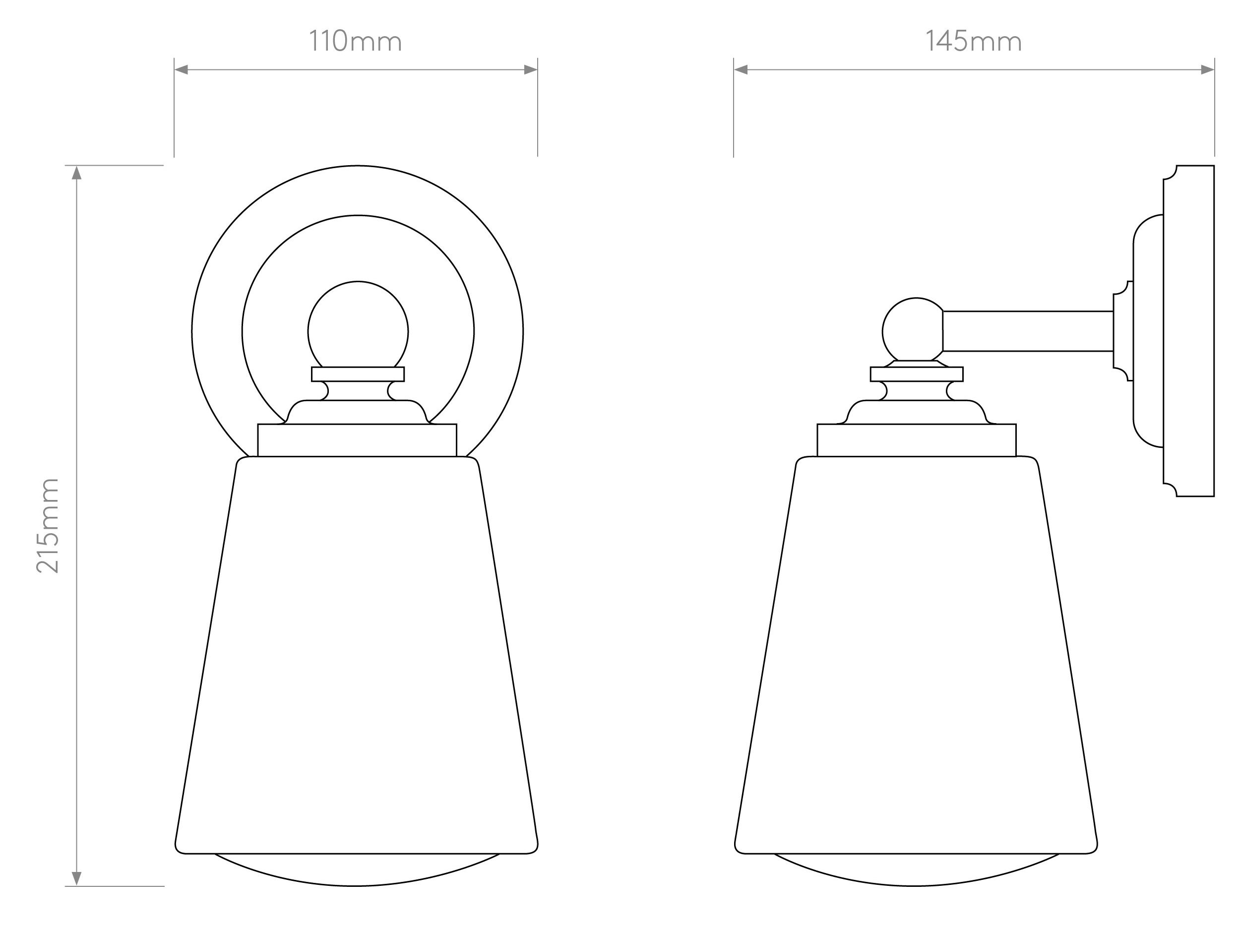 Настенный светильник из латуни с фиксированным кронштейном Astro Lighting ANTON ARCH-00062388 - Вид №22