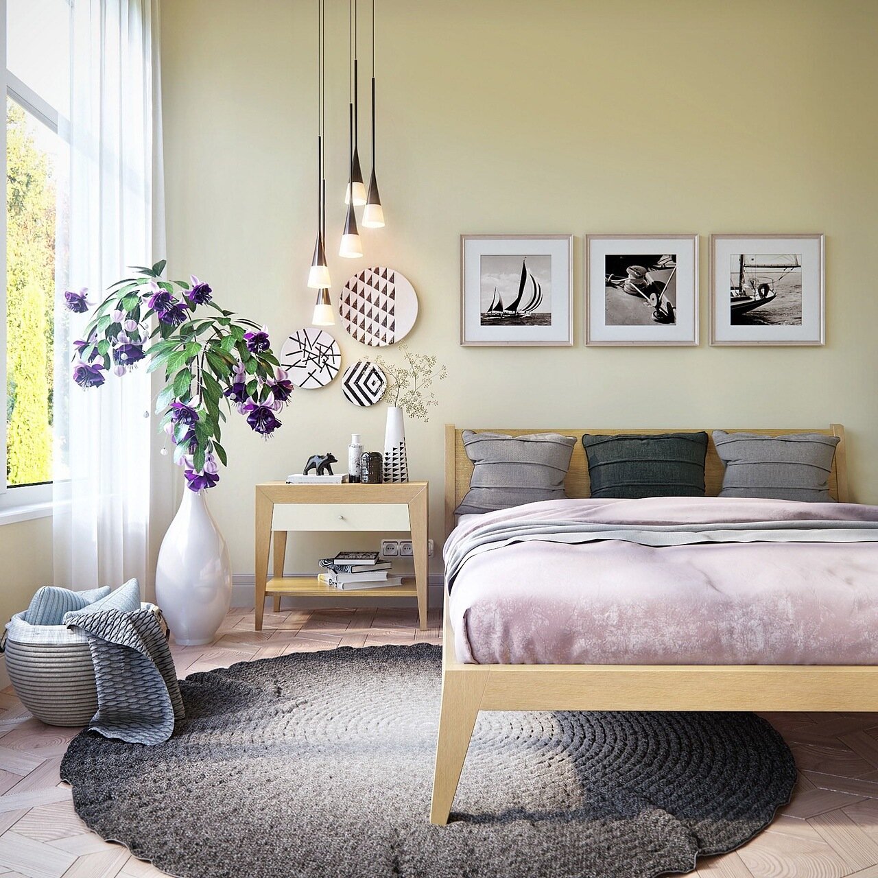 Кровать двуспальная 180x200 светло-коричневая Fly BRAGIN DESIGN ДИЗАЙНЕРСКИЕ 256387 Бежевый  - Вид №2