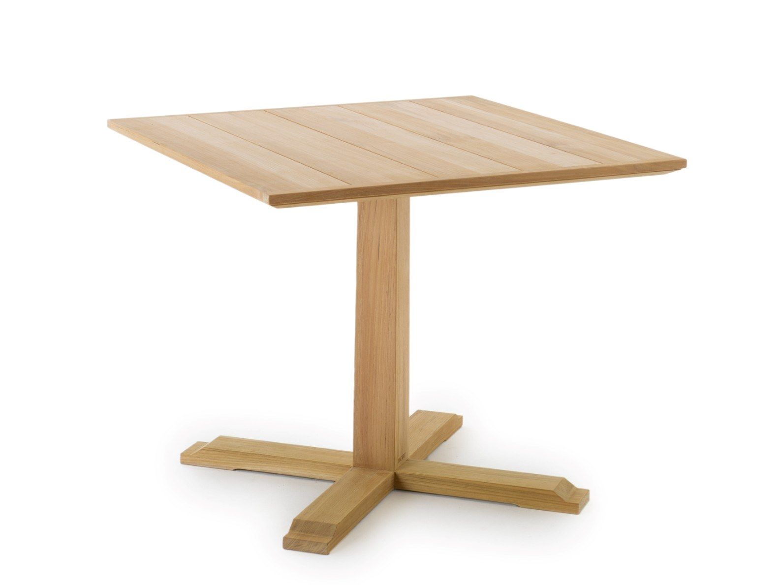 Квадратный стол из тикового дерева со спицами Unopiù ARCH-00000698