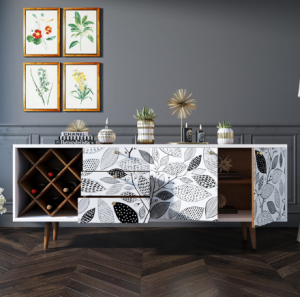BB15/Print_09 Комод удлиненный с бутылочницей 9 принт LAB interior Berber