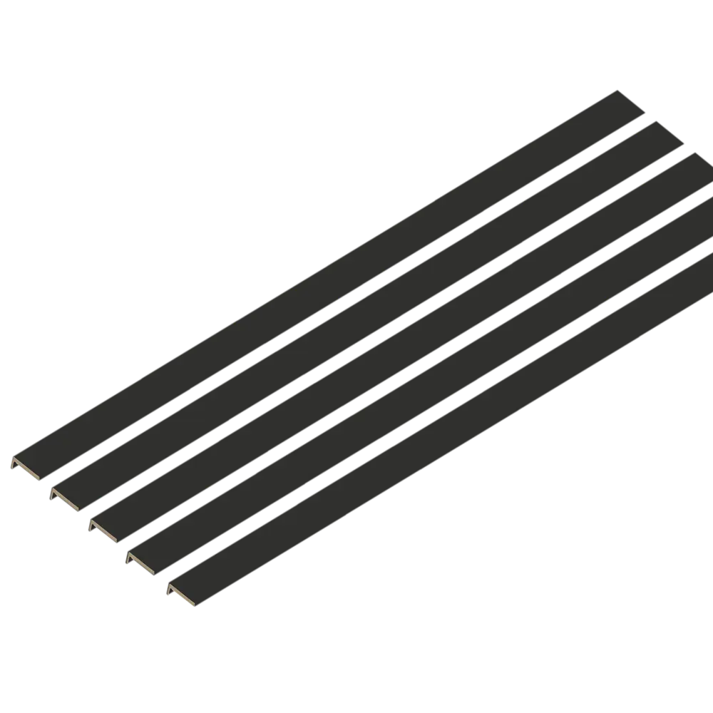Комплект наличников телескопических Классико 2150x70x8 мм HardFlex ламинация цвет черный (5 штук) PORTIKA STLM-2002394 - Вид №1
