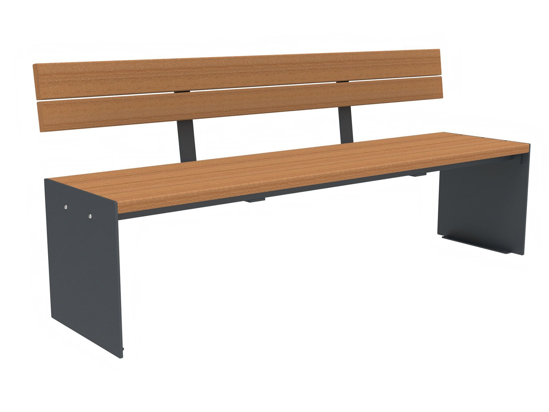 Скамья из окуме со спинкой Lazzari Recto ARCH-00077399 - Вид №11