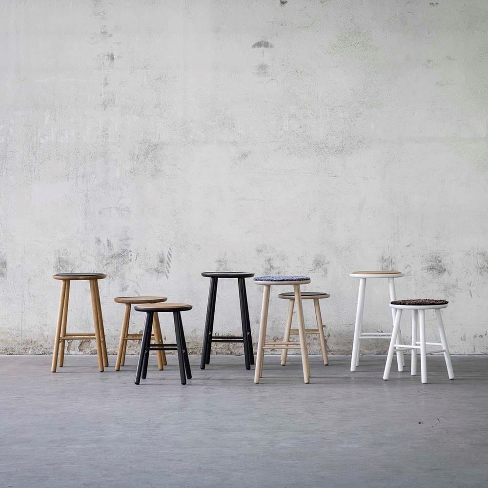 Высокий дубовый стул с подставкой для ног Hans K ZigZag ARCH-00093220 - Вид №1