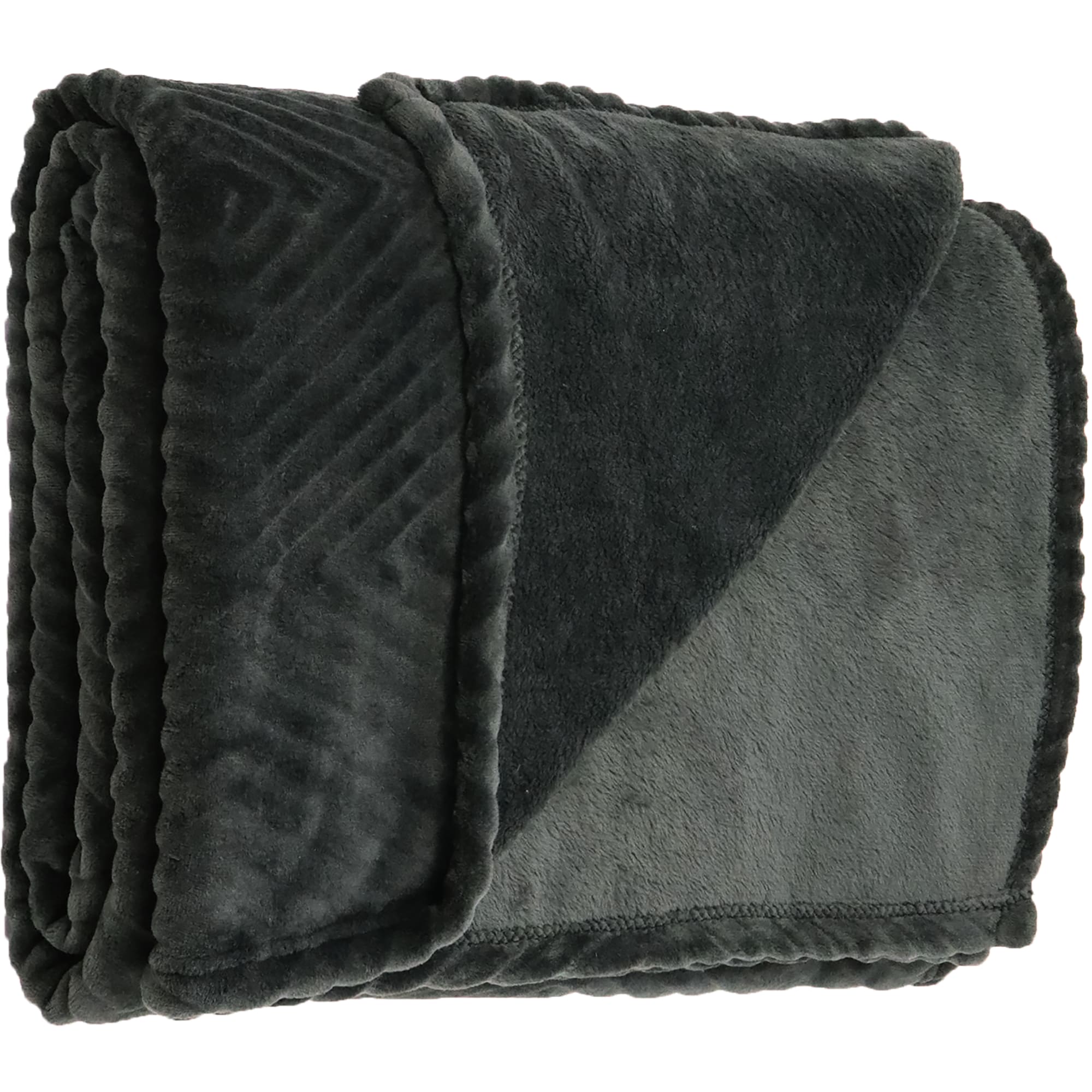 83146987 Плед 180x200 см фланель цвет серый Geometric Santreyd - Вид №3