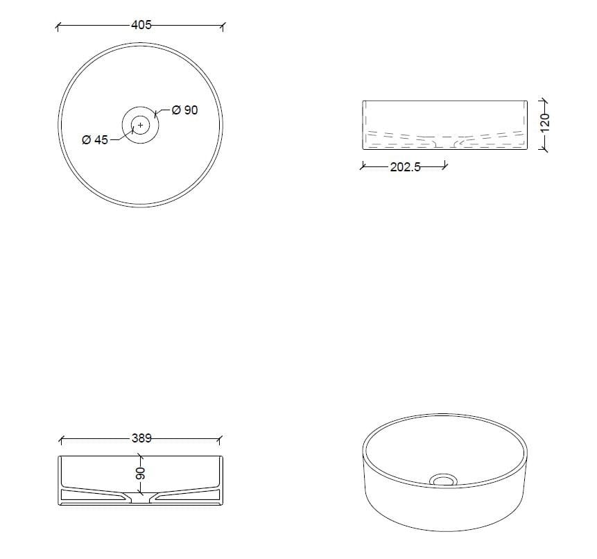 Керамическая круглая столешница Alice Ceramica HIDE ARCH-00121800 - Вид №5