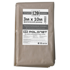 90740873 Плёнка строительная 120мкм 3х10м 30м² STLM-0363273 POLINET