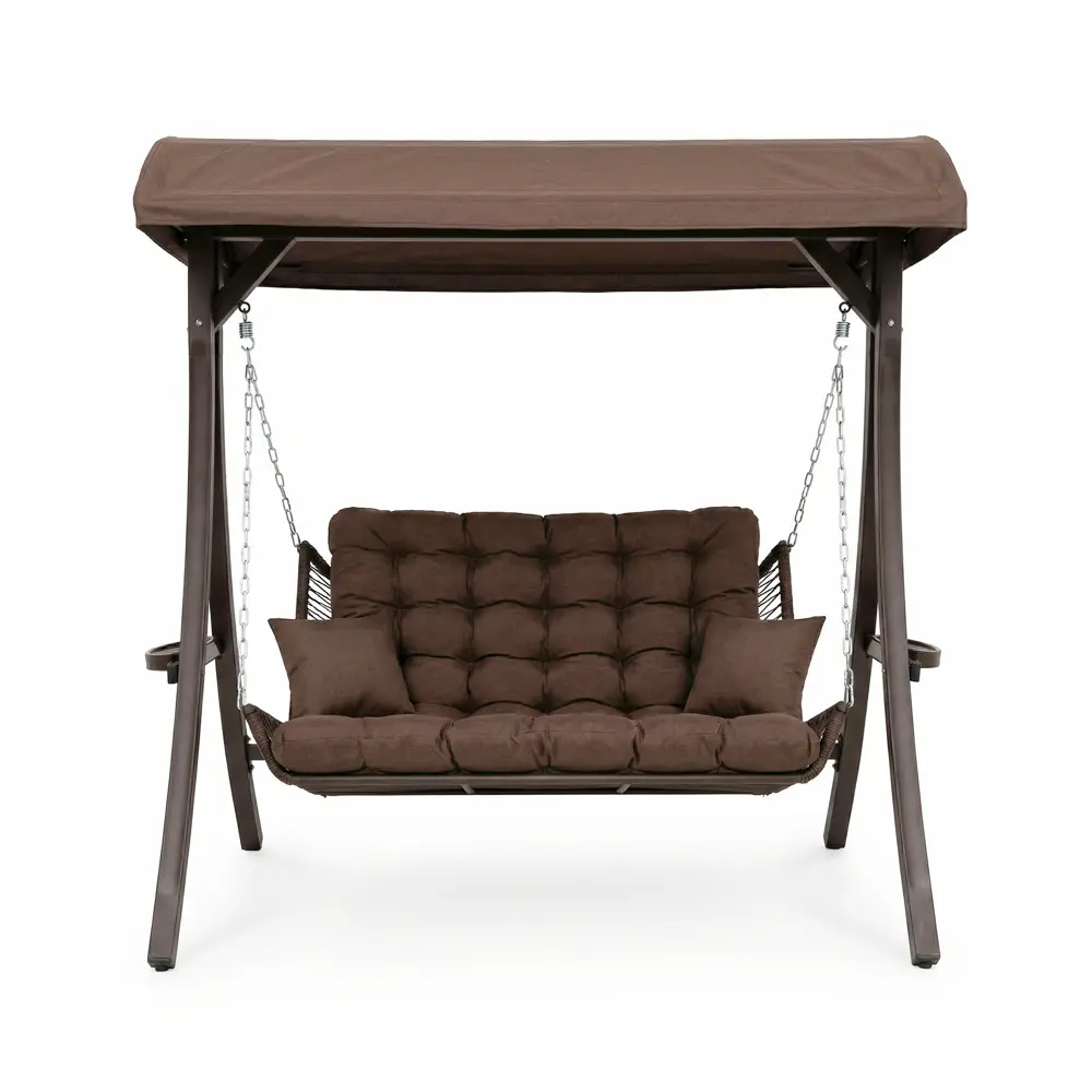 Качели садовые Greengard Этна 3-х местные коричневый STLM-2100196 - Вид №1