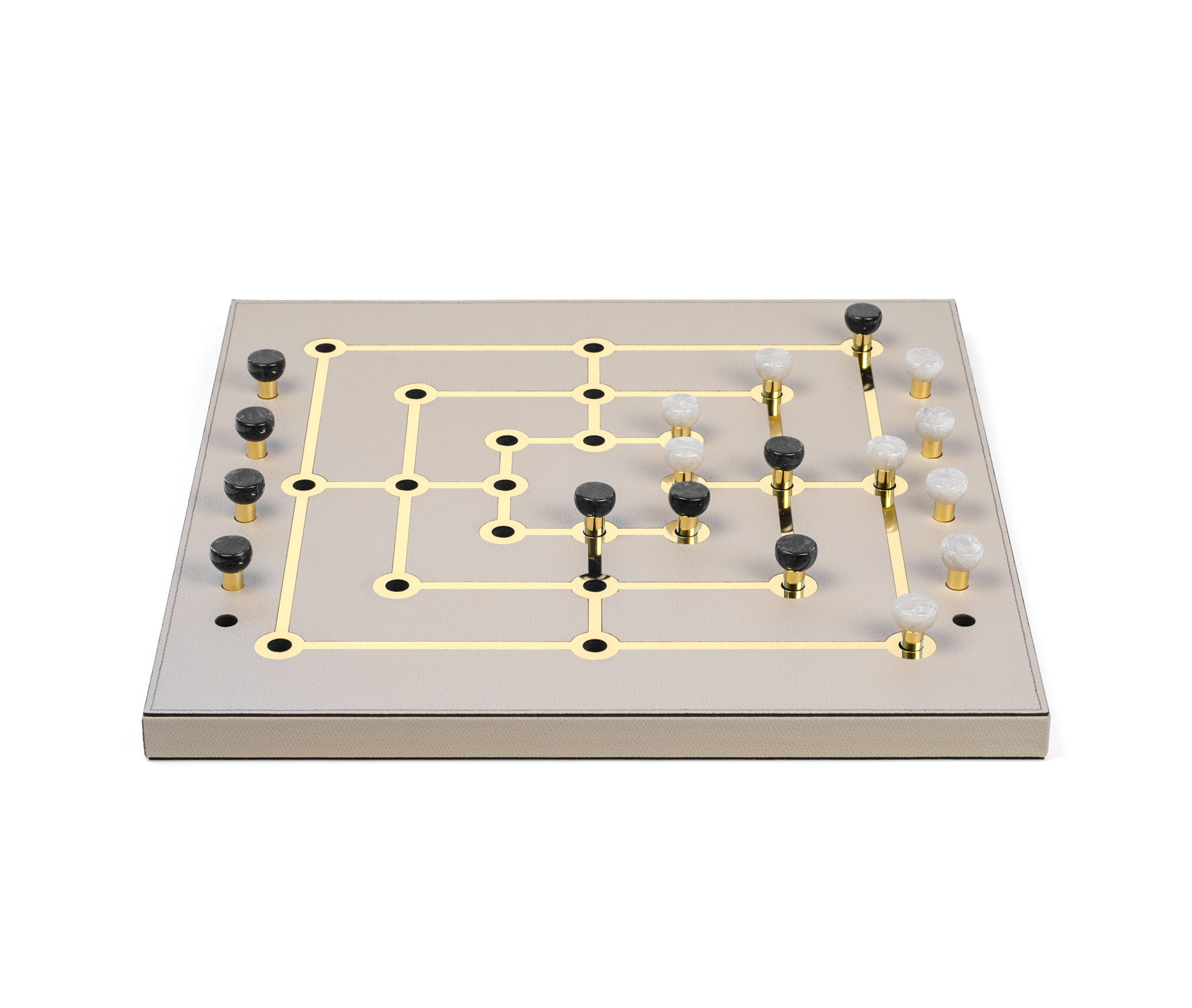 Набор игр «Мельница» - 39X39XH2,5 см / зернистая кожа_nocciola Pinetti 00.1020.029.008 - Вид №1