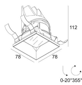 Квадратный светодиодный светильник