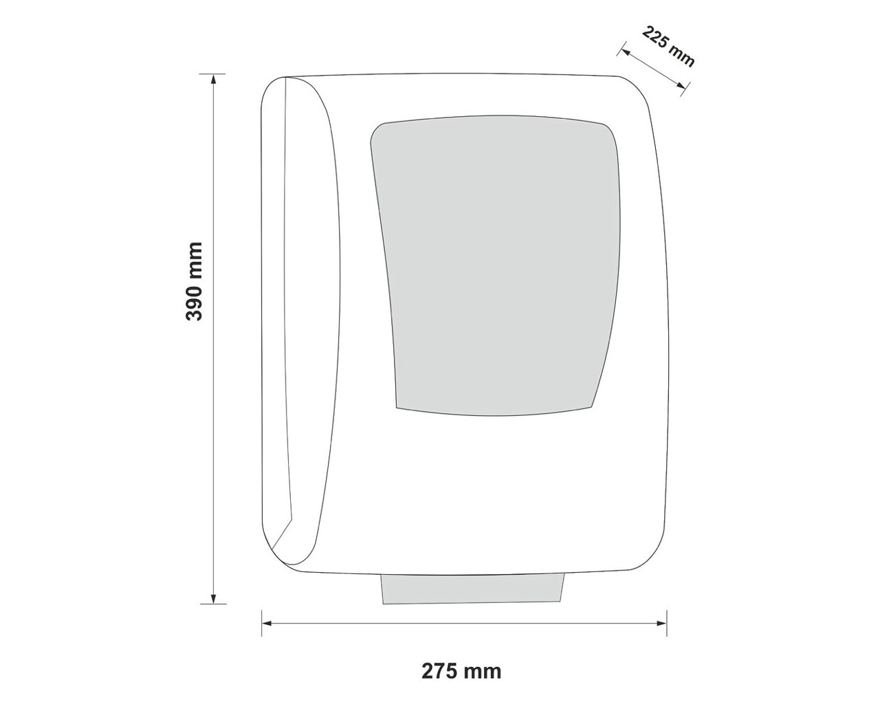 CEC301 ONE AUTOMATIC MAXI механический диспенсер для рулонов бумажных полотенец, АБС-пластик, черный Merida  - Вид №1