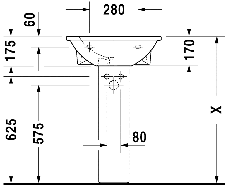 2621550000 Подвесная раковина настенная овальная Duravit Darling New - Вид №4