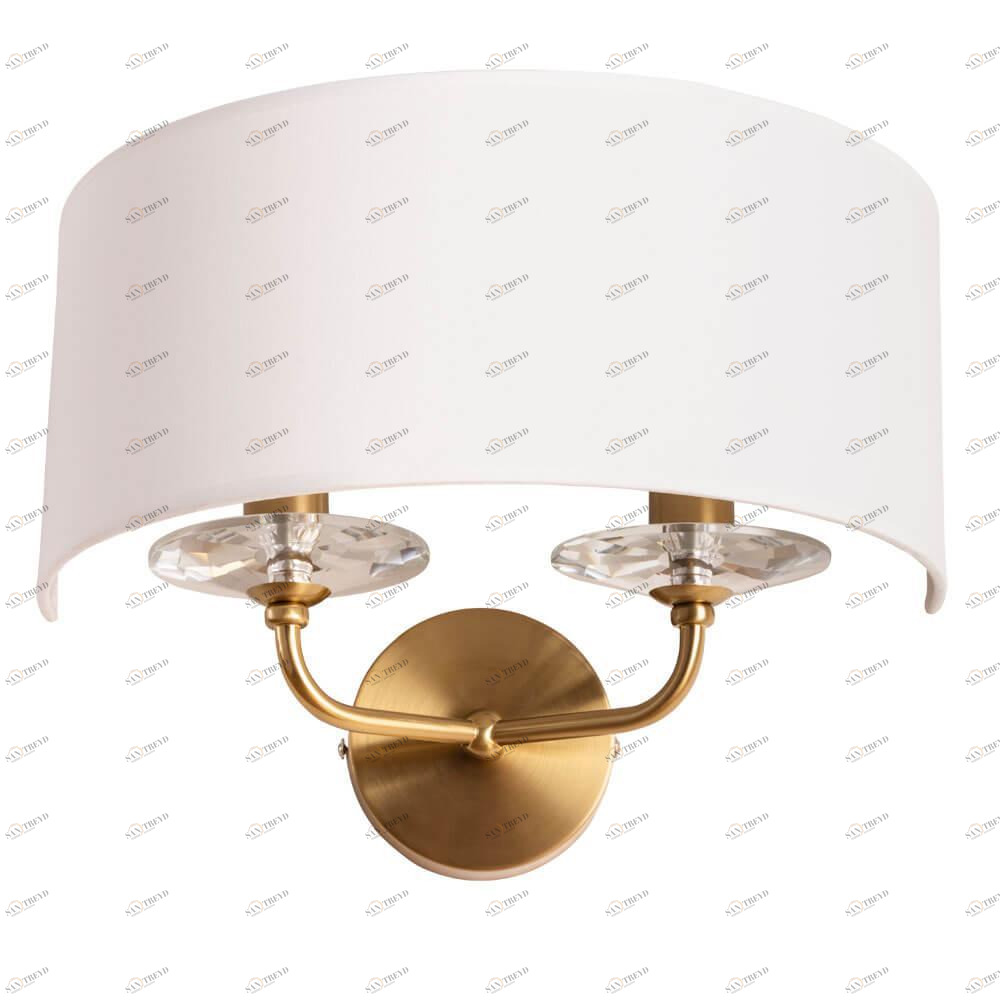 Бра с абажуром на 2 лампы белое Jennifer A8555AP-2AB ARTE LAMP JENNIFER 00-3931637 Белый;золото 