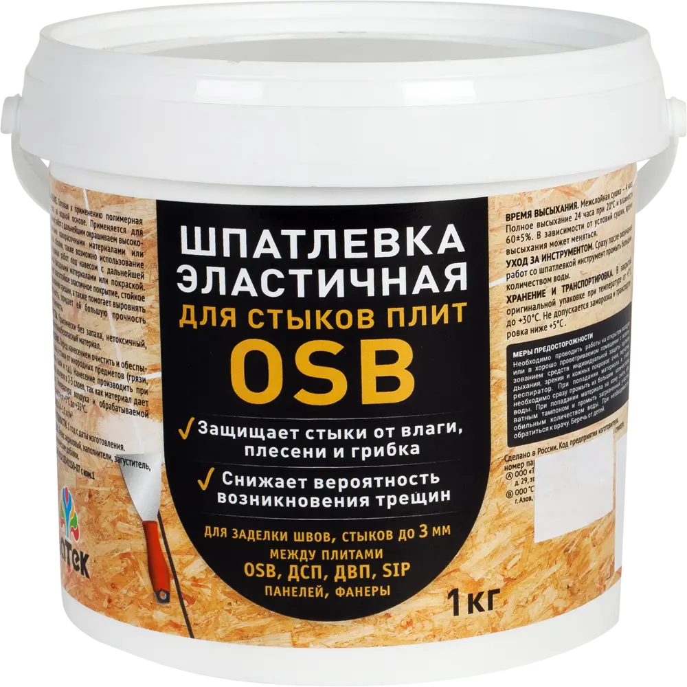 Шпаклёвка эластичная для стыков плит OSB 1 кг ЛАТЕК STLM-2035277