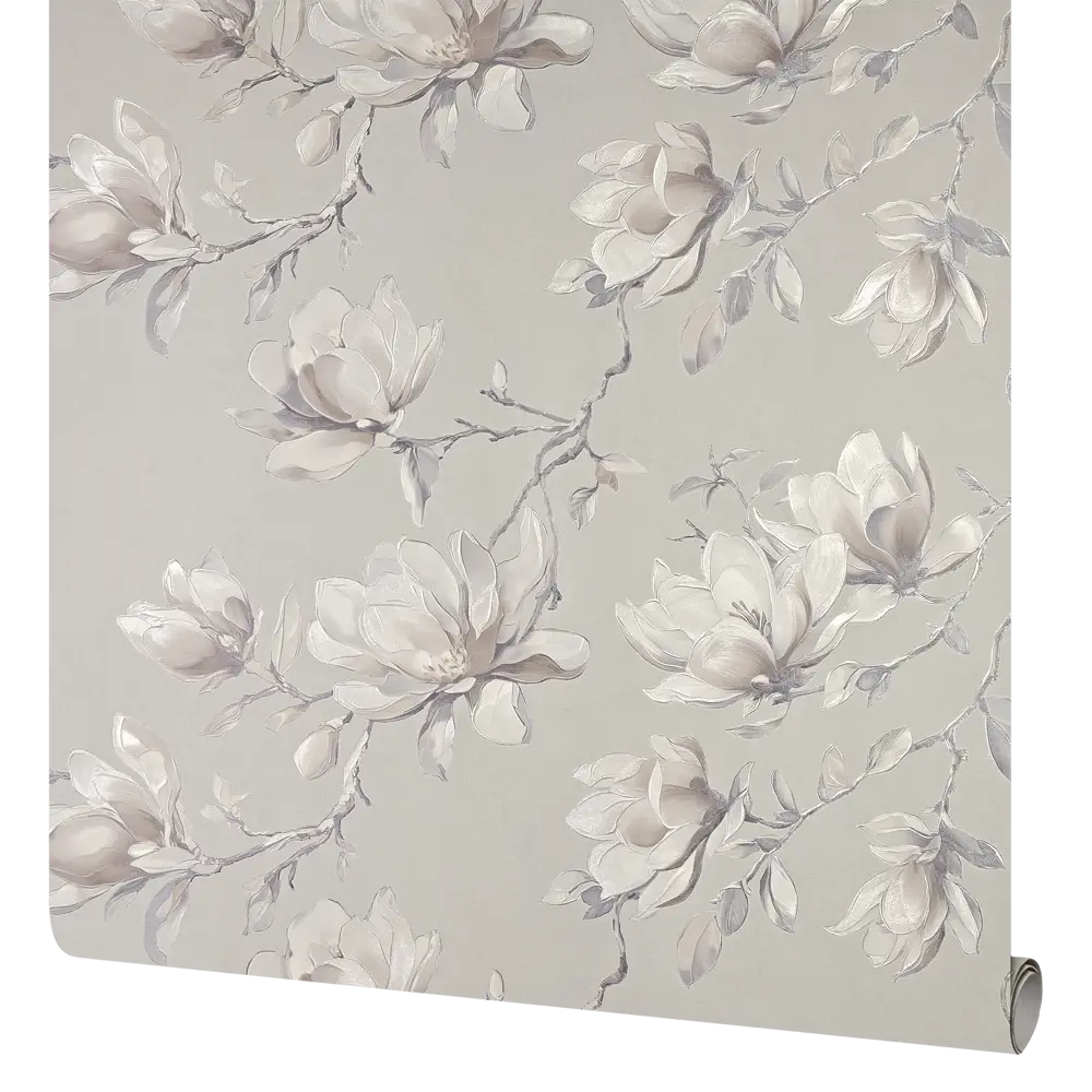 Обои флизелиновые Victoria Stenova Magnolia серые 1.06 м VS585106 89441268 STLM-2056538 - Вид №1