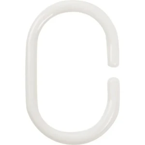 Кольца для шторы в ванную Primanova цвет белый 12 шт.