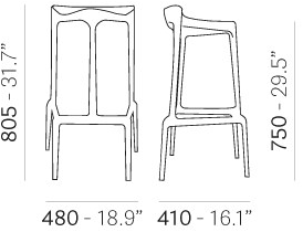 Pedrali Высокий штабелируемый табурет из полипропилена Happy 490 - Вид №7