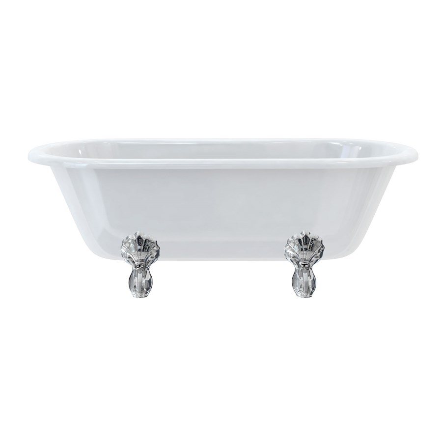 Burlington Двухсторонняя ванна Windsor 170 см с роскошными ножками с ножками Luxury Arc в черном цвете E3 L2B  - Вид №1