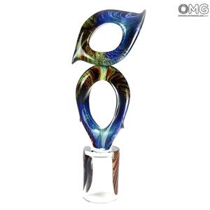 2522 ORIGINALMURANOGLASS Скульптура Венецианские маски - халцедон - муранское стекло -автор Andrea Tagliapietra - Original Murano Glass OMG 15 см