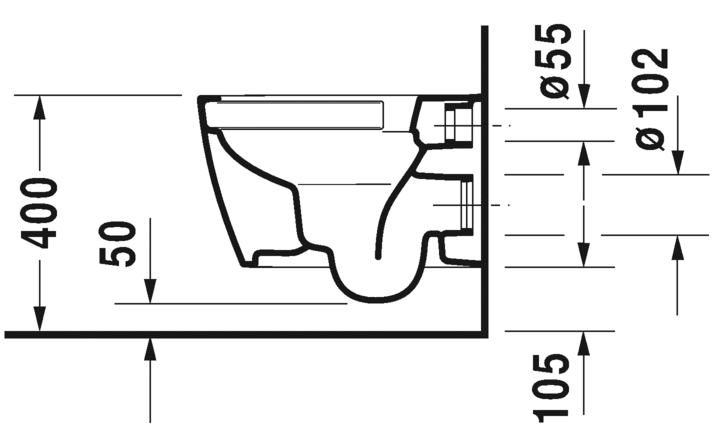 2530099000 Подвесной унитаз настенный Белый Duravit ME BY STARCK Германия - Вид №3