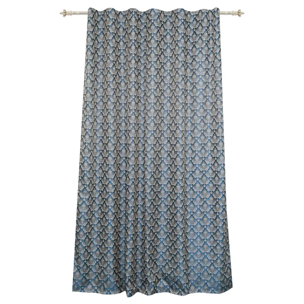 Штора на ленте 160х260 см жаккард цвет синий GARDEN STLM-2112186
