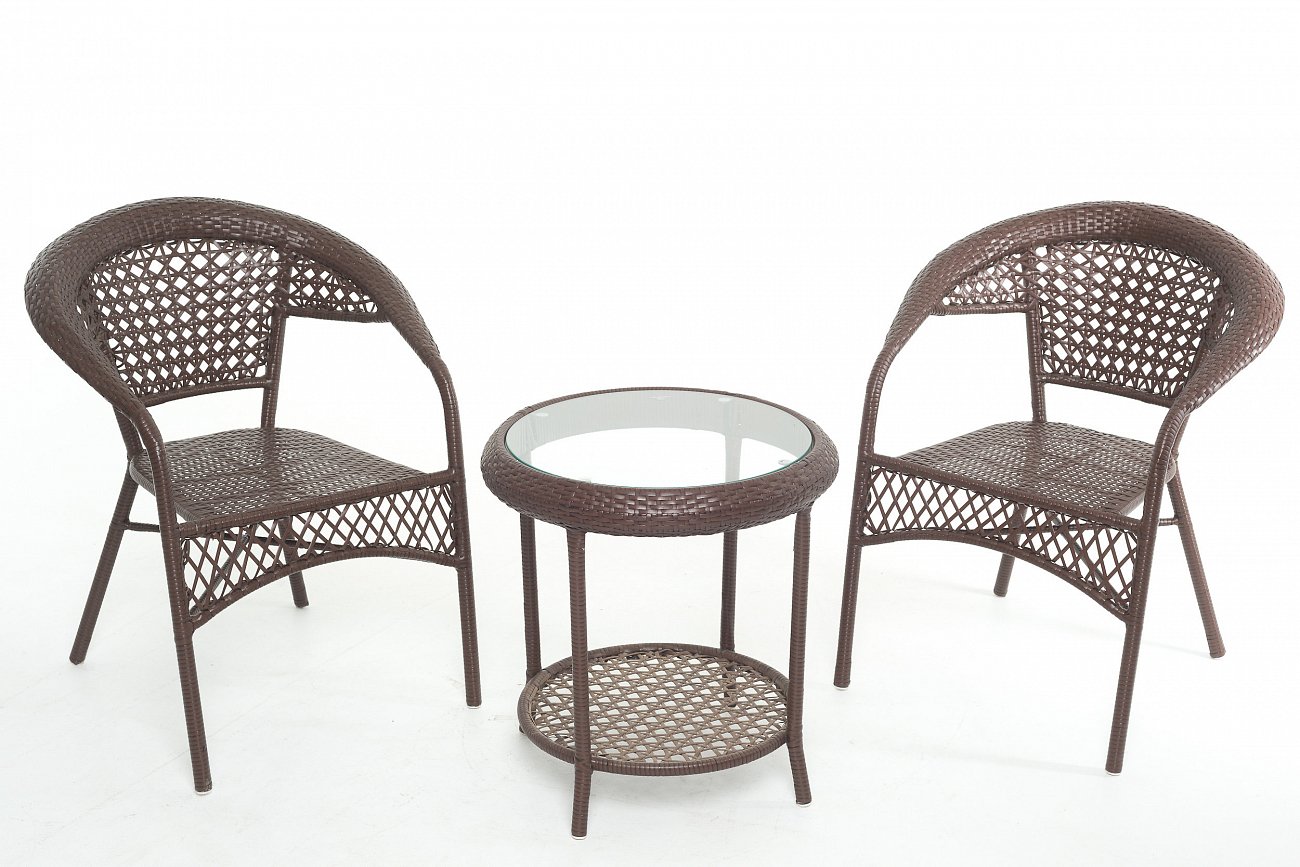 Кресло коричневое из искусственного ротанга GG-04-04 VINOTTI  00-3885165 Коричневый  - Вид №2