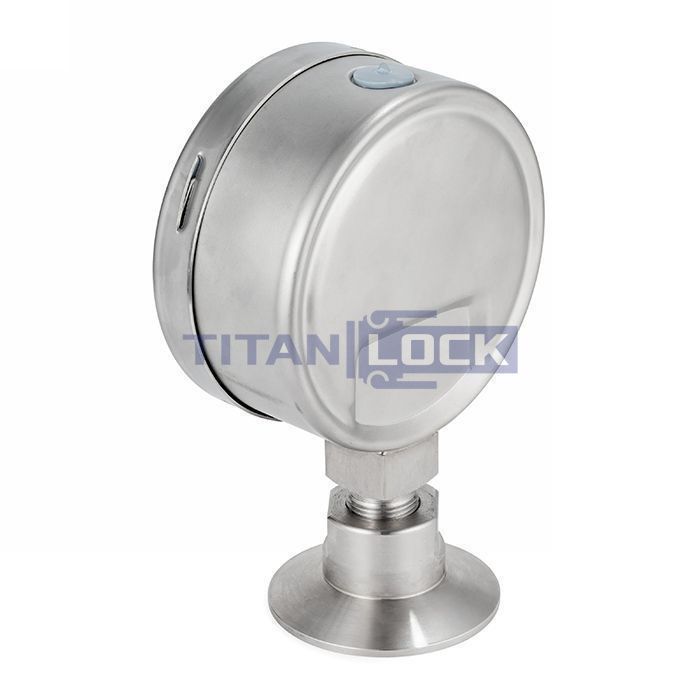 Манометр нержавеющий с мембранным разд.,10/0,2 Бар, Clamp DN50, корп. 100мм, TLSPG50/100CL TITAN LOCK  - Вид №2