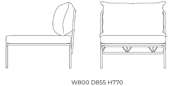 Тканевое садовое кресло Garda Furniture атаман ARCH-00041945 - Вид №6