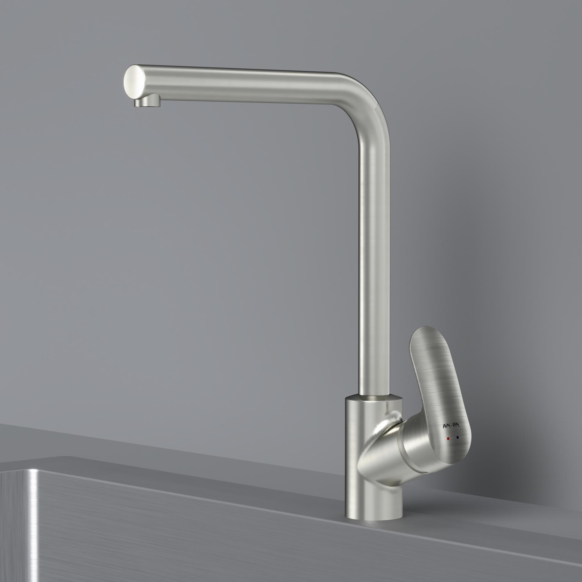 F8005011 смеситель для кухни L-образный излив сатин шт. AM.PM Like - Вид №2