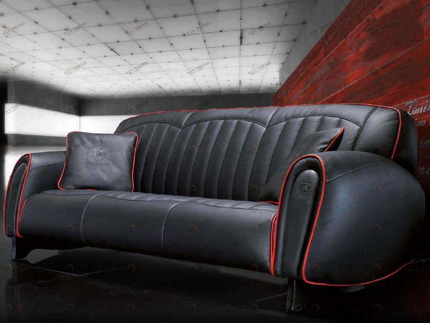 Tonino Lamborghini Casa 3-х местный кожаный диван с обивкой Imola sun-id-1378929