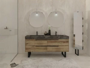 LEGNOBAGNO Двойная тумба под умывальник с ящиками Life