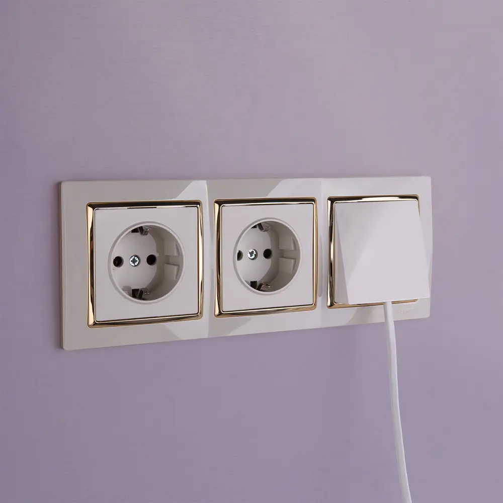 Вывод кабеля накладной Werkel цвет слоновая кость STLM-2038036 - Вид №1