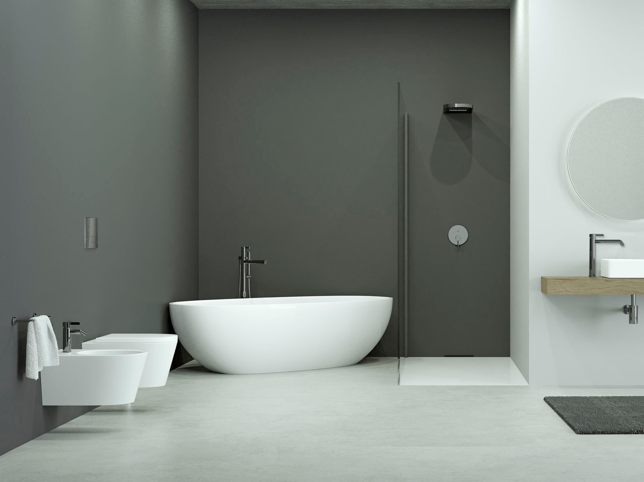 Однорычажный смеситель для ванны с ручным душем GUGLIELMI RUBINETTERIE Rialto ARCH-00048842 - Вид №3