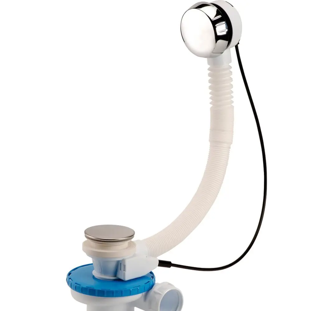 Слив-перелив Turbobain c сифоном для ванны полуавтомат в 40 мм пластик SAS STLM-2154198