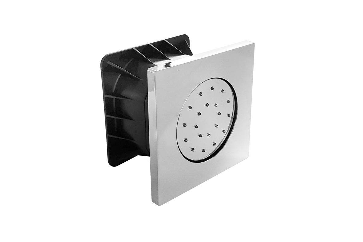 8056  Боковая форсункарегулируемая ABS хром система от известкового налета впуск 1/2'' встроенная часть в комплекте Fantini Rubinetti ДУШЕВЫЕ СТОЙКИ 