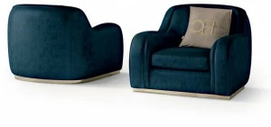 Carpanese Home Кресло в набуке с подлокотниками Heritage 6737