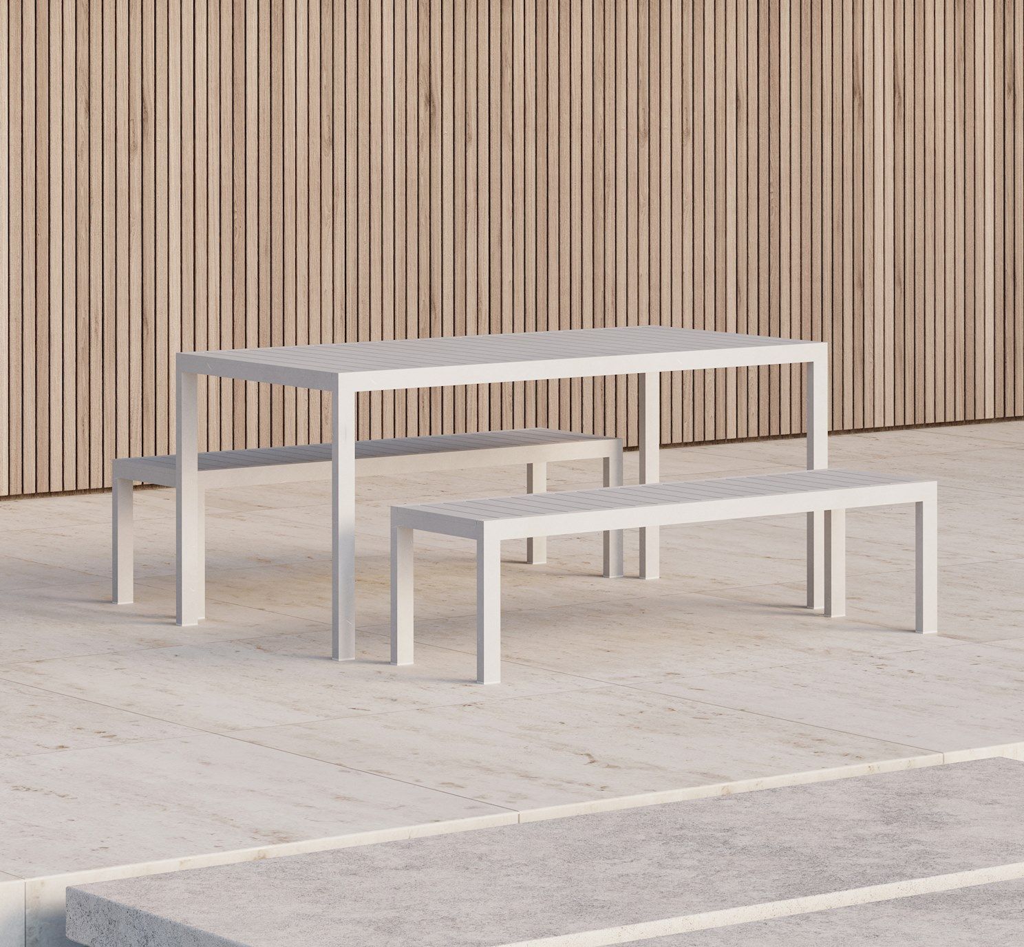 Алюминиевая садовая скамейка с порошковым покрытием Case Eos ARCH-00134240 - Вид №7