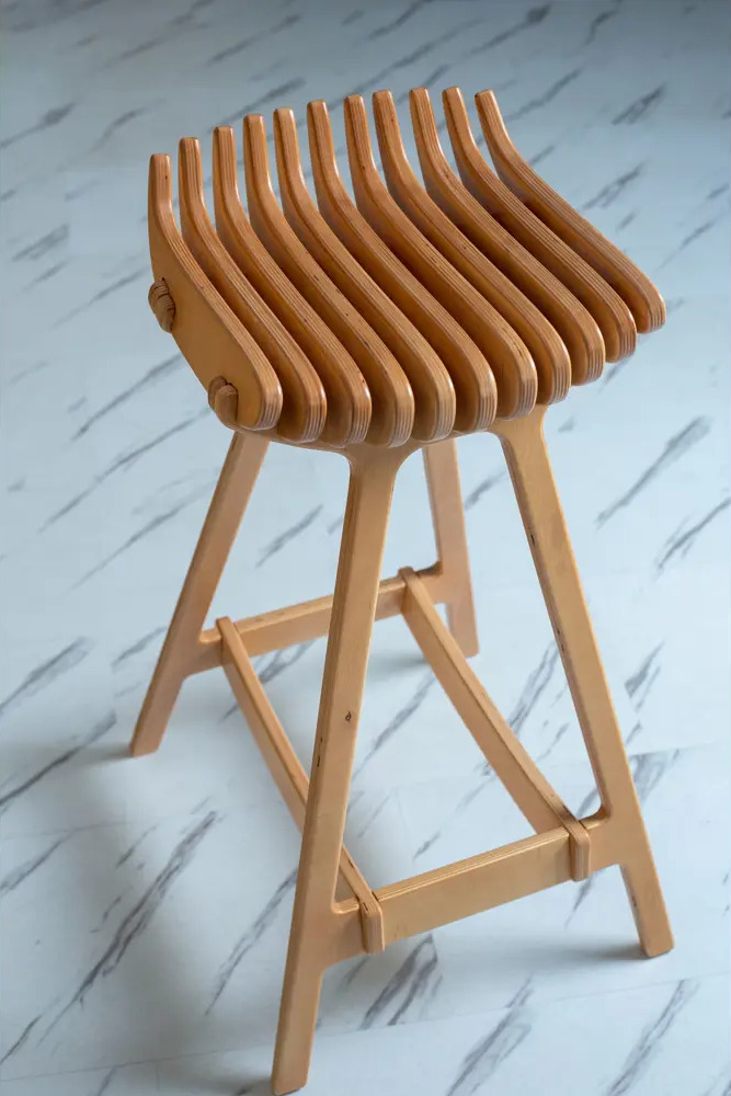 91099920 Барный стул Playwoods Chair 44x75x42 цвет бежевый STLM-0484082