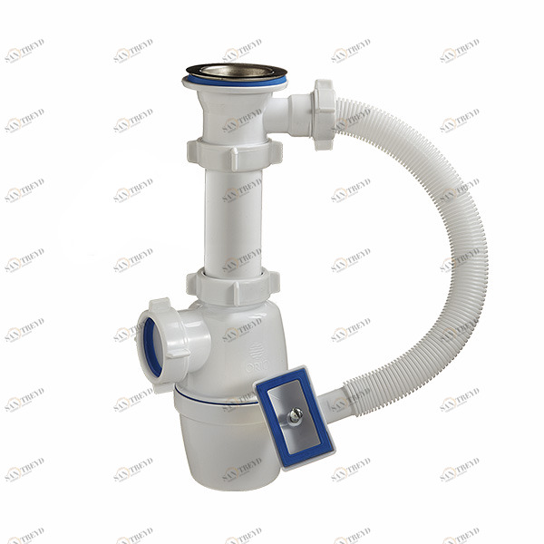 Сифон 1 1/2 40 для мойки перелив   А-4004 (О)  А-4004 ОРИО 151629