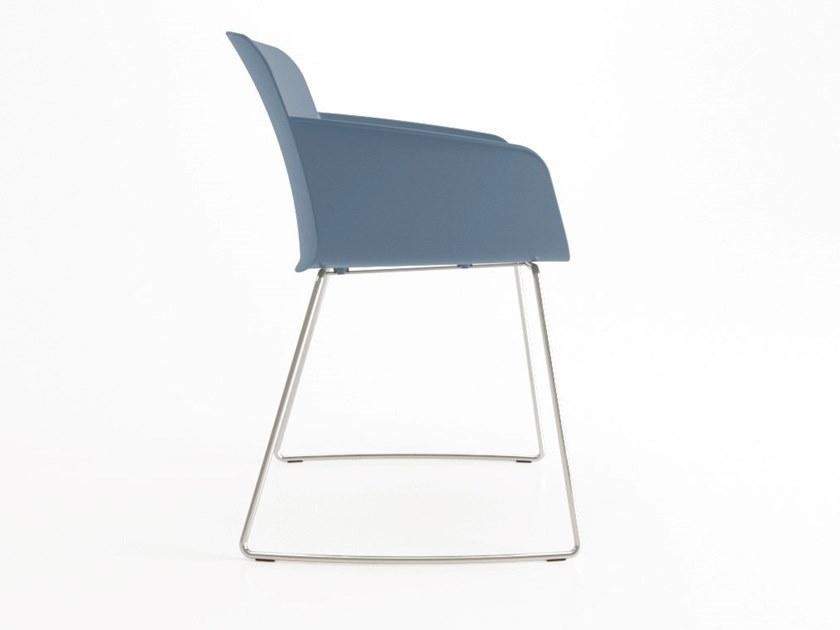 VAGHI Стул с салазками из полипропилена для залов ожидания Libera Li2pc - Вид №1