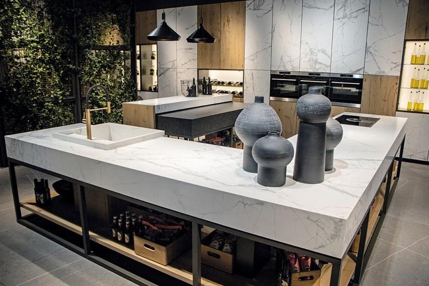 Inalco Кухонная столешница из керамогранита под мрамор Mdi | itop® sun-id-1412464 - Вид №1